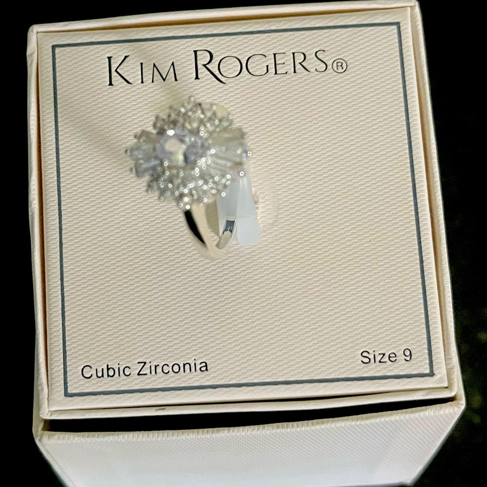 NWT Kim Rogers Cubic Zirconia Ring, size 9